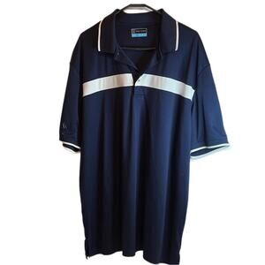 PGA Tour XXL Dark Blue and White Golf Polo Shirt Men's